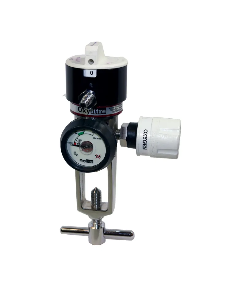 Compact Select-A-Flow Regulator complete with british standard self sealing valve and Pin-Index fitting