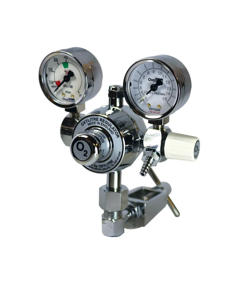 Medical Pressure Regulator Twin Gauge Oxygen Pin-Index