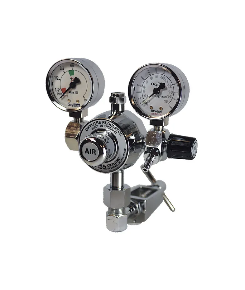 Medical Pressure Regulator Twin Gauge Air Pin-Index