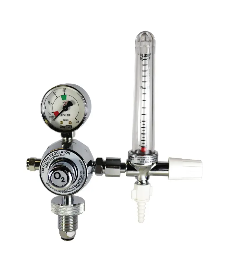 Standard Regulator & Flowmeter Oxygen 0-15lpm