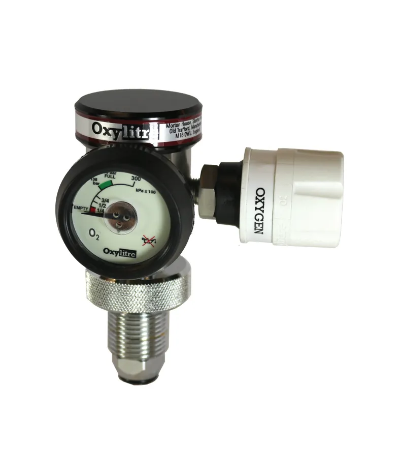 Compact Regulator Oxygen with BS Coloured Self Sealing Valve