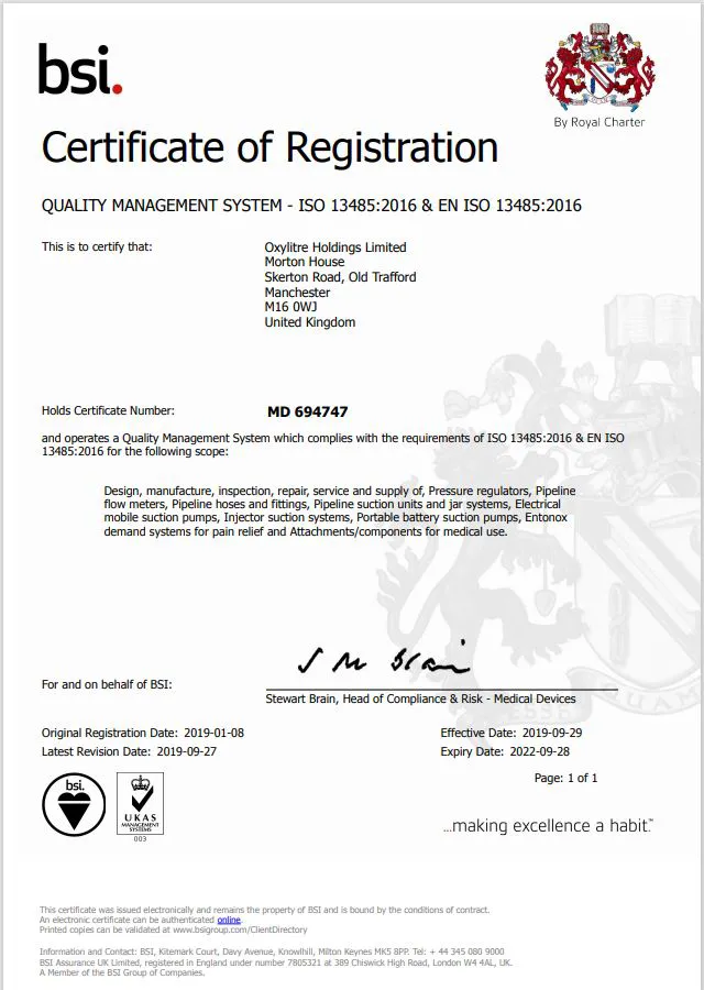 IS0 13485 Certificate