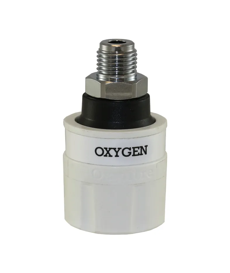 Oxygen self sealing valve with 1/4 bsp male fitting