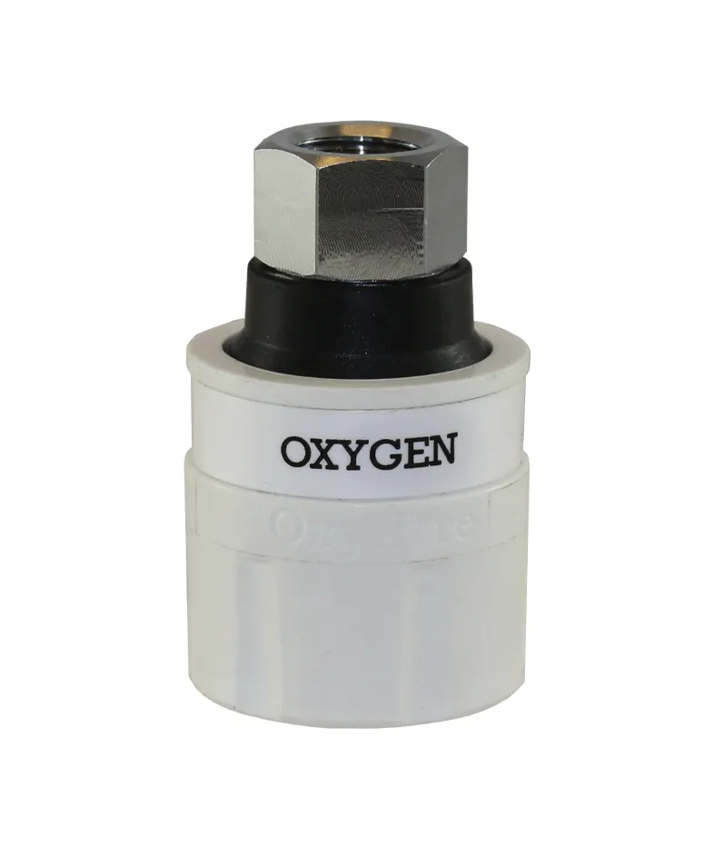Oxygen self sealing valve with 1/4 bsp female fitting