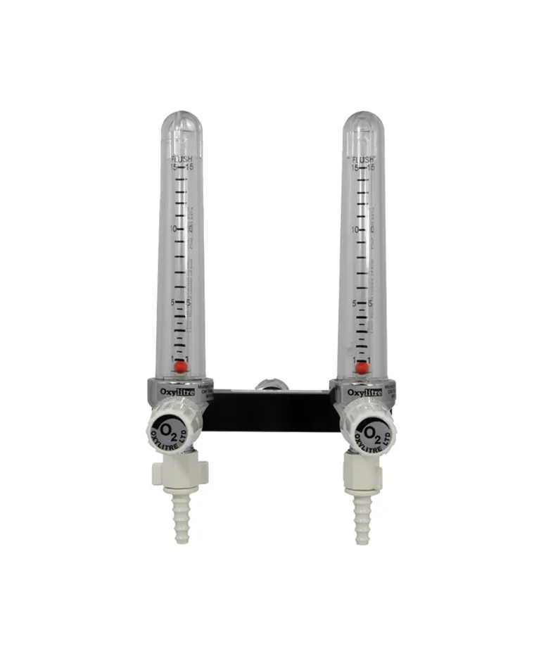 Twin Pipeline Flowmeter Back bar mounted oxygen