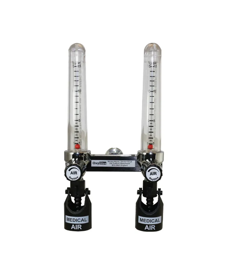 Standard Twin Back Bar Configuration Flowmeters Medical Air 0-15Lpm