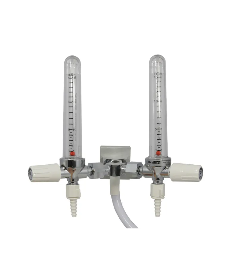 Standard twin Flowmeter rail mounted 0-15 Litres Per Min Oxygen