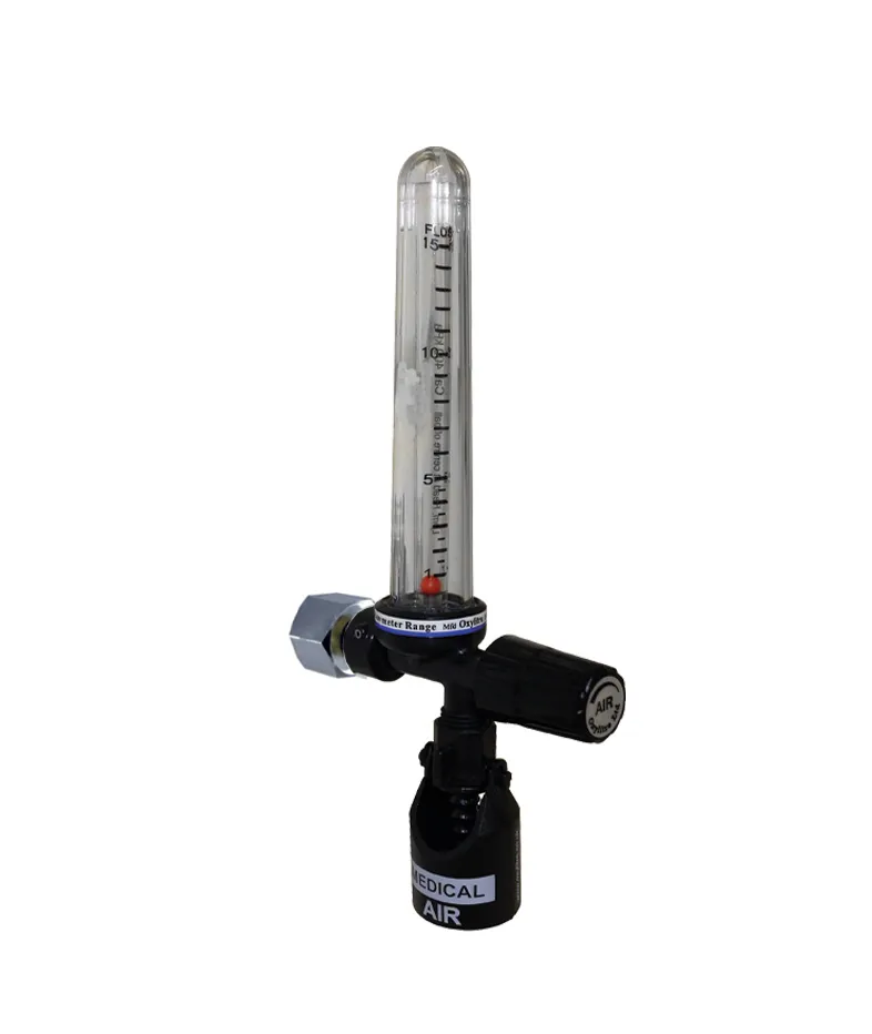 Compact single Flowmeter 0-15 Litres Per Min Oxygen 3/8inch Nut & Liner Connection