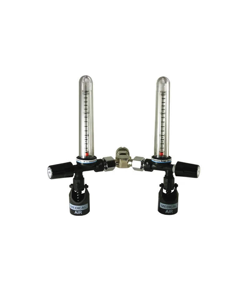 Compact twin Flowmeter 0-15 Litres Per Min Medical Air 4 Bar