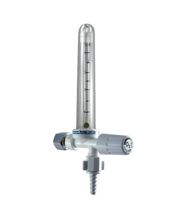 Compact single Flowmeter 0-4 Litres Per Min Oxygen 3/8inch Nut & Liner Connection