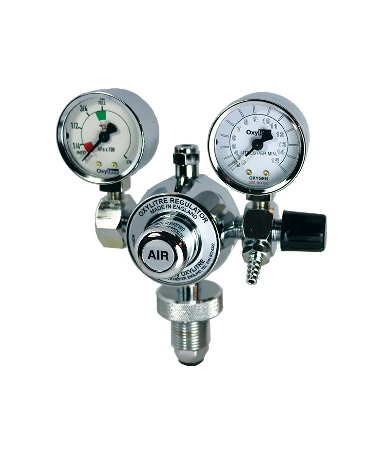 Medical Pressure Regulator Twin Gauge Air