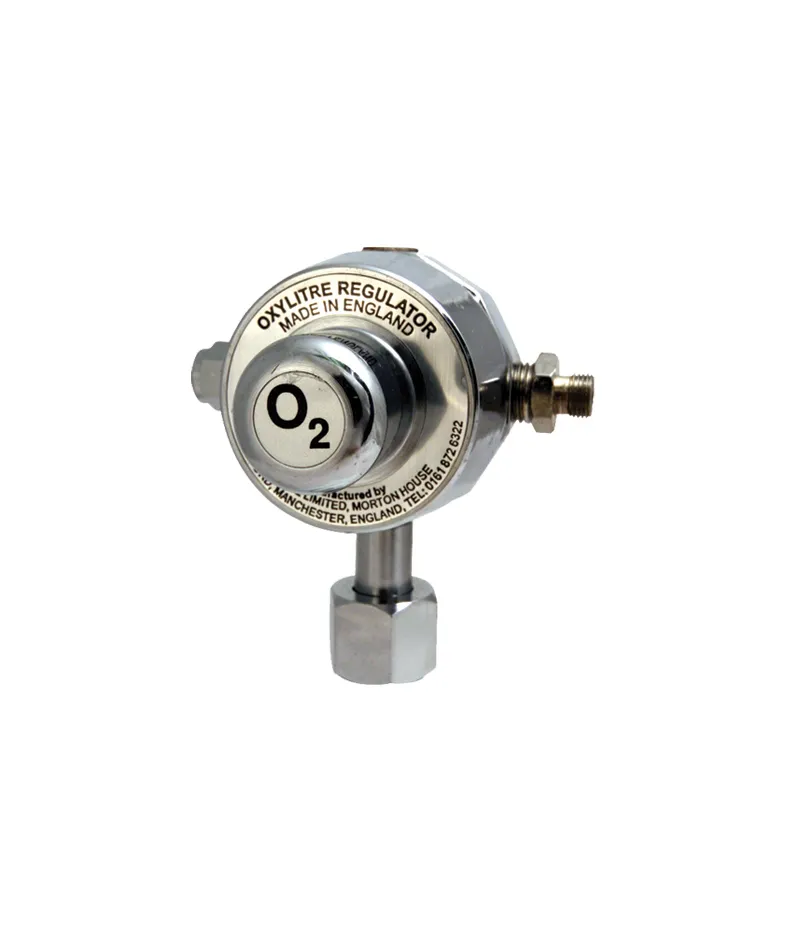 Medical Pressure Regulator Pre-Set Oxygen with Bullnose Cylinder Fitting