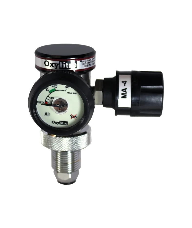 200 Bar Compact Regulator Bullnose and Self Sealing Valve Medical Air 4 Bar